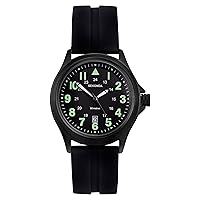 Sekonda Altitude Mens 43mm Quartz Watch in Black with Analogue Date Display, and Black Rubber Strap