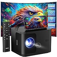 [Electric Focus] Mini Projector 5G WiFi DEERFAMY A89, 10000 Lumens Support Full HD Portable Video Projector, ±40° Vertical Keystone Correction | Zoom | Timer, Smartphone Projector for Outdoor Movie