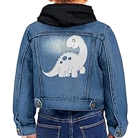 Baby Dinosaur Toddler Hooded Denim Jacket - Gift from Mom - Dino Lover Boy Clothing