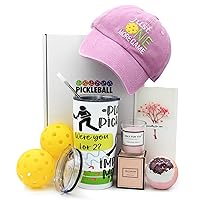 Pickleball Gifts for Women, Pickleball Gift Basket with Travel Tumbler Pickleball Hat, Funny Pickleball Accessories Gifts for Pickleball Lovers