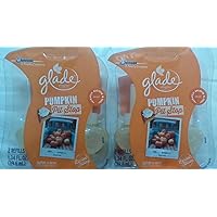 4 Glade Plugins Pumpkin Pit Stop Scented Oil Refills Pie Limited Edition 2 Packs