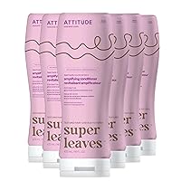 ATTITUDE Amplifying Conditioner for Curly Hair with Coconut Oil, EWG Verified, Vegan Detangler and Naturally Derived Ingredients, 2a, 2b, 2c Curl Type, Gives body to Curls, 16 Fl Oz (Pack of 6)