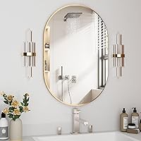 Oval Bathroom Mirror Capsule Wall Vanity Mirror, 20