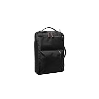 Fossil Men's Buckner Fabric Medium Convertible Travel Backpack and Briefcase Messenger Bag, Black , (Model: MBG9519001)