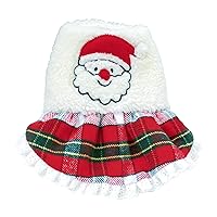 Puppy Dog Christmas Outfits Girl Dog Holiday Dress Lightweight Classic Puppy Clothes Pet Apparel One-Piece Dog Dresses for Dogs Girl
