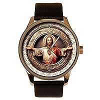 Jesus Christ, Our Lord & Saviour, Symbolic Renaissance Art Solid Brass Watch