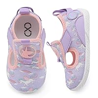 XIHALOOK Toddler Shoes Kids Boys Girls Breathable Barefoot Sneakers Wide Toe Walking Sports Shoes with Double Hook and Loop