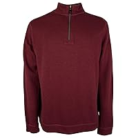 Tommy Bahama Men's Flipshore Half Zip Sweater (Black Cherry Heather, 4XB)