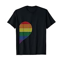 LGBT Half Heart Love Couple Gay Pride Month T-Shirt