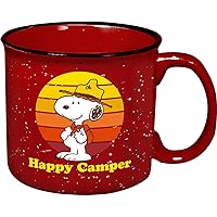 ICUP Peanuts Happy Camper 20 oz Ceramic Campfire Mug