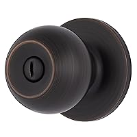 BRINKS – Transitional Privacy Locking Interior Ball Door Knob, Tuscan Bronze - Designed for Traditional and Transitional Homes and Blends Seamlessly with Interior Décor (E2435-150)