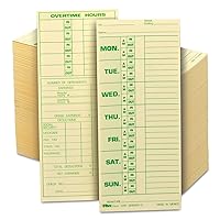 TOPS 1291 Time Card for Pyramid Model 331-10, Weekly, Two-Sided, 3 1/2 x 8 1/2 (Box of 500)