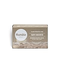 Humble Brands Handcrafted Bar Soap, Organic Cold Processed Soap Bars, Moisturizing Face & Body Cleanser - Simply Unscented