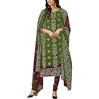 Ready to Wear Pakistani Indian Ethnic Party Wear Simple Salwar Kameez Patiyala with Bandhani Dupatta Dress