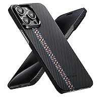 pitaka Case for iPhone 15 Pro Max Compatible with MagSafe, Slim & Light iPhone 15 Pro Max Case 6.7-inch with a Case-Less Touch Feeling, 600D Aramid Fiber Made [Fusion Weaving MagEZ Case 4 - Rhapsody]