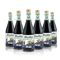 Biotta Organic Elderberry Juice - Naturally Sweetened Fruit Juice For Optimal Immune Support Function - With Immunity Boosting Elderberries - Good Source of Potassium (16.9 Fl Oz, Pk of 6)