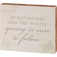 No Matter How Long The Winter Spring is Sure to Follow Home Décor Sign