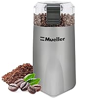 Mueller HyperGrind Precision Electric Spice/Coffee Grinder Mill with Large Grinding Capacity and Powerful Motor also for Spices, Herbs, Nuts, Grains, Grey