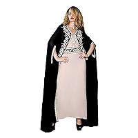 Double Layer Japnese Silk Gold Embroidered Fancy Abaya Evening Gown Ethnic, Bridal, Evening, Party Dress