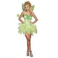Dreamgirl Adult Neverland Sexy Fairy Costume, Womens Fairy-Licious Halloween Costume