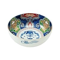 Yamashita Crafts 45026780 Large Bowl, Koimari Plant Crest (φ9.6 x H4.1 inches (24.5 x 10.5 cm), Arita Ware Mori Pot, Large, Wooden Box