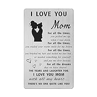 Mom Mothers Day Gifts from Daughter - I Love You Mom Birthday Wallet Card Gifts