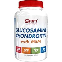Nutrition Premium Glucosamine Chondroitin with MSM Complex for Joint Support - Natural Formula for Healthy Joints and Mobility. 30 Servings