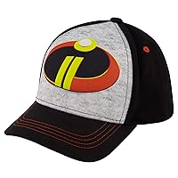 Disney Boys' Baseball Cap, The Incredible Adjustable Hat Kids for Ages 4-7, Black