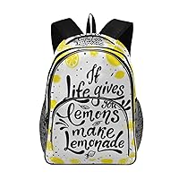 ALAZA If Life Gives You Lemons Make Lemonade Business Travel Hiking Camping Rucksack Pack for Men and Women