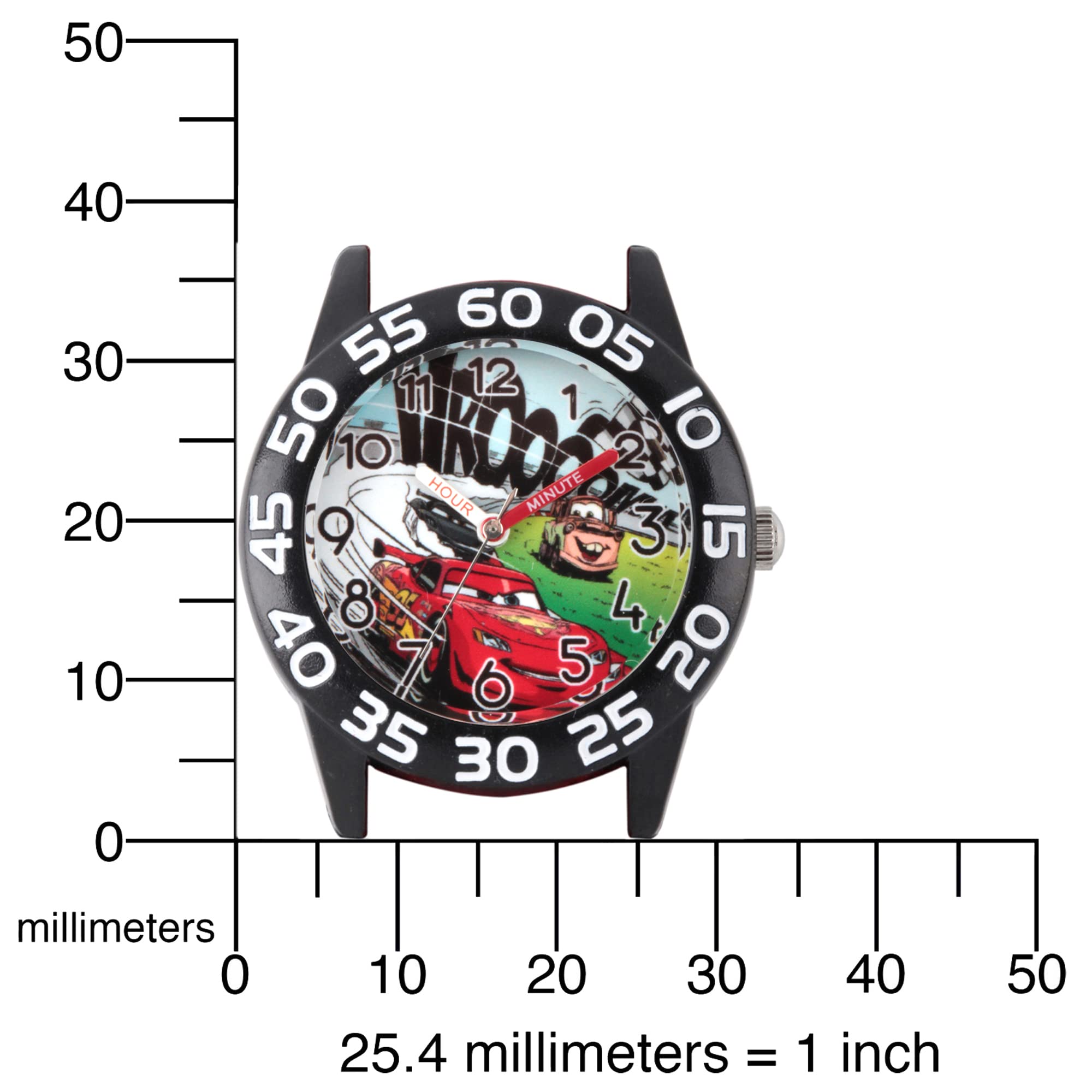 Disney Cars Kids' Plastic Time Teacher Analog Quartz 3D Strap Watch