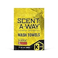Scent-A-Way MAX Odorless Wash Towels, 12 Pack Refreshment Shower 10