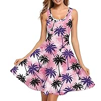 XS-4XL Dresses for Women Sleeveless Party Cocktail Swing Tank Sundress with Pocket…