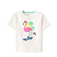 Gymboree Boys' and Toddler Embroidered Graphic Short Sleeve T-Shirts