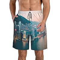 Hello Autumn Men's Beach Shorts â€“ Quick Dry, Soft Light Loose Leisure Summer Clothing, Fashionable Breathability