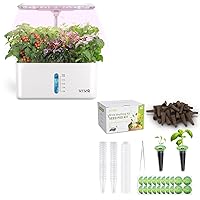 8 Pods Hydroponics Growing System Indoor Garden White & 140Pcs Hydroponic Pods Supplies