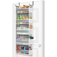 Over The Door Hanging Organizer 5-Shelves and 10 Side Pockets, Over The Door Storage for Bathroom and Bedroom, Back of Door Organizers for Baby Accessories and Children's Toys, Grey