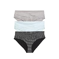 Motherhood Maternity – 3 Pack Maternity Panties – Foldover and Bikini Style Underwear for Pregnancy – Sizes Small to 3X