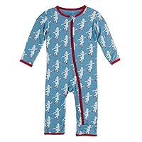 KicKee Print Coverall with Zipper, Super Soft Baby Clothes, Baby and Kid One Piece Sleepwear