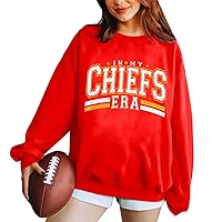 Go TS Boyfriend Sweatshirt for Women - 2024 Oversized Crewneck Baseball Football Sweatshirt Long Sleeve Outfit