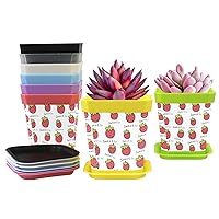 Flower Pots Sweet Strawberry Gardening Containers Nursery Pots Planters 8-Pack Plant Pots with Pallet