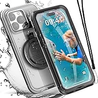 AICase Self-Check Waterproof Phone Case for iPhone 13 Pro, Underwater Touchscreen Water Proof Dustproof Snowproof Diving Phone Case Built-in Screen Protector for Shower, Bike, Beach, Snorkeling