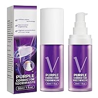 Purple Toothpaste Deconyellowing Cleans Tooth Stains and to Bad Breath Fresh Breath and Whiten Teeth 30ml Bubblegum Toothpaste for Adults (Purple, 1 Fl oz)