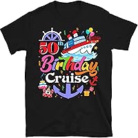 Personalized 50th Birthday Cruise 50 Years Old Birthday Cruising Crew T-Shirt, Custom Years Old Tee, 40 50 60 Birthday Cruise Party Shirt