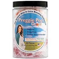 Preggie Pop Drops Morning Sickness Relief for Pregnant Women. Assorted Yummy Candy Drops for Pregnancy. 48 Count