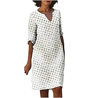 Womens 2024 Spring Summer Deep V Neck Ruffle Short Sleeve Print Mini Dresses Casual Vintage Boho Beach Tunic Dress