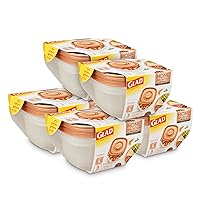GladWare Home Tall Entree Food Storage Containers, Large Square Holds 42 Ounces of Food, 3 Count Set - 6 Pack | With Glad Lock Tight Seal, BPA Free Containers and Lids (18 Total Containers)