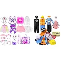 Jeowoqao Kid's Dress Up Costumes Set, Role Play Set Dress Up Trunk Costume Fit Kids Girls Age from 3-6