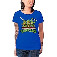 Teenage Mutant Ninja Turtles Officially Licensed Turtles Distressed Group Women T-Shirt