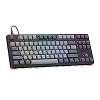 DROP CTRL High-Profile Mechanical Keyboard — Tenkeyless TKL (87 Key) Gaming Keyboard, Hot-Swap Switches, Programmable, Backlit RGB LED, USB-C, Doubleshot PBT, Aluminum (Black, Halo True)