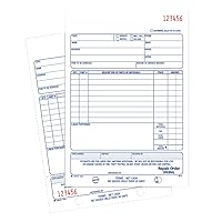Adams Repair Order Book, Carbonless, 2-Part, White/White, 5-9/16 x 8-7/16 Inches, 50 Sets (D5084)
